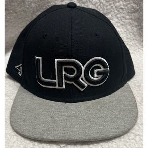 LRG Lifted Research Group Cap Hat Snapback True Heads Black with Grey Bill